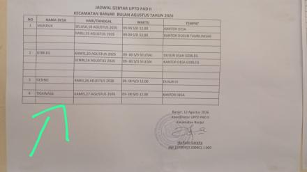 Gebyar Pembayaran Pajak Bumi dan Bangunan tahun 2026